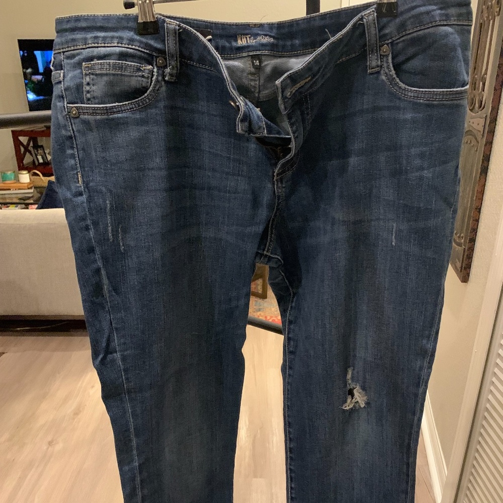 Kut from the Kloth Women's Dark Blue Ankle Jeans